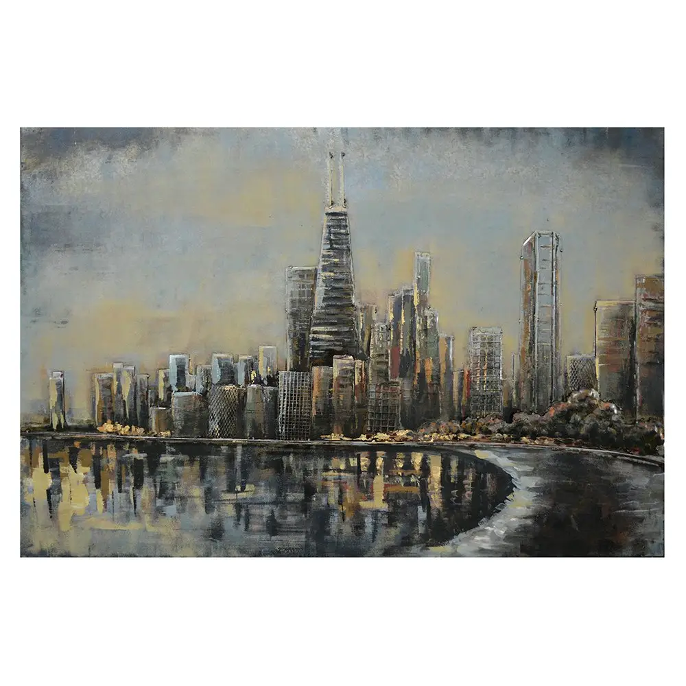 Διακόσμηση Τοίχου 120x80 cm Γκρι Σίδερο