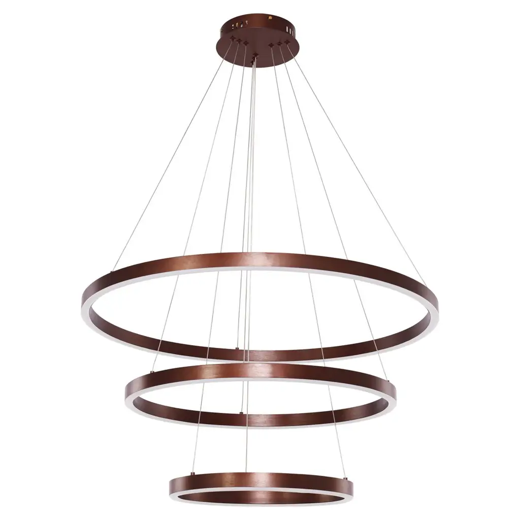 Φωτιστικό κρεμαστό Neo Coffee - 3-ring LED 40/60/80 cm