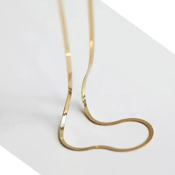 Unisex κολιέ αλυσίδα ψαροκόκαλο - 4.2mm