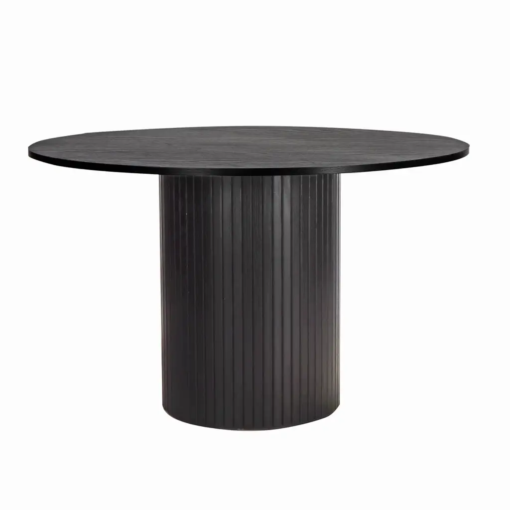 Τραπέζι 120x120 cm Τραπεζαρίας - μαύρο στρογγυλό