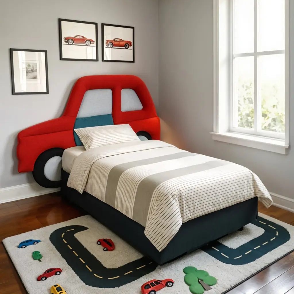 BlueBear Car Παιδικό Ντυμένο Κρεβάτι (90x200εκ.)