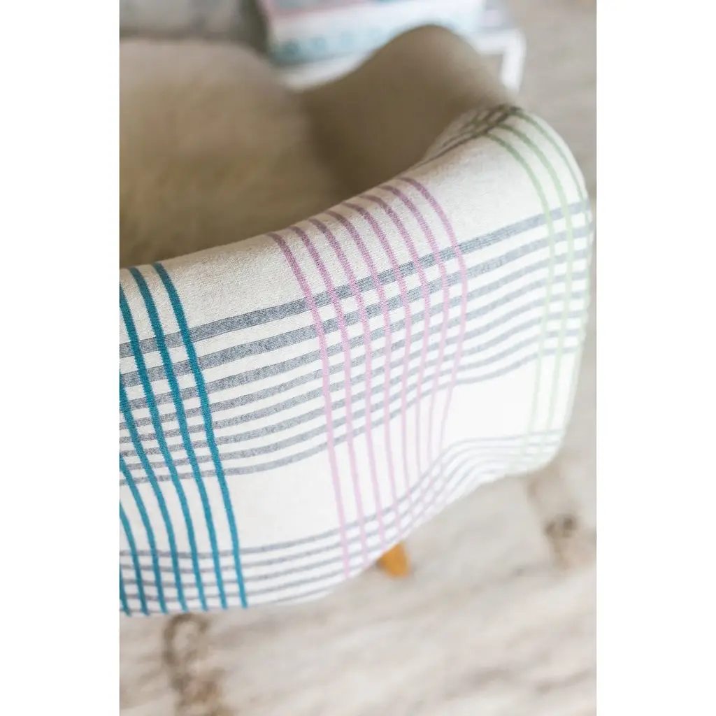 Ριχτάρι Ruth Purple Jacquard - Απαλό Βαμβάκι με Βουρτσισμένη Υφή