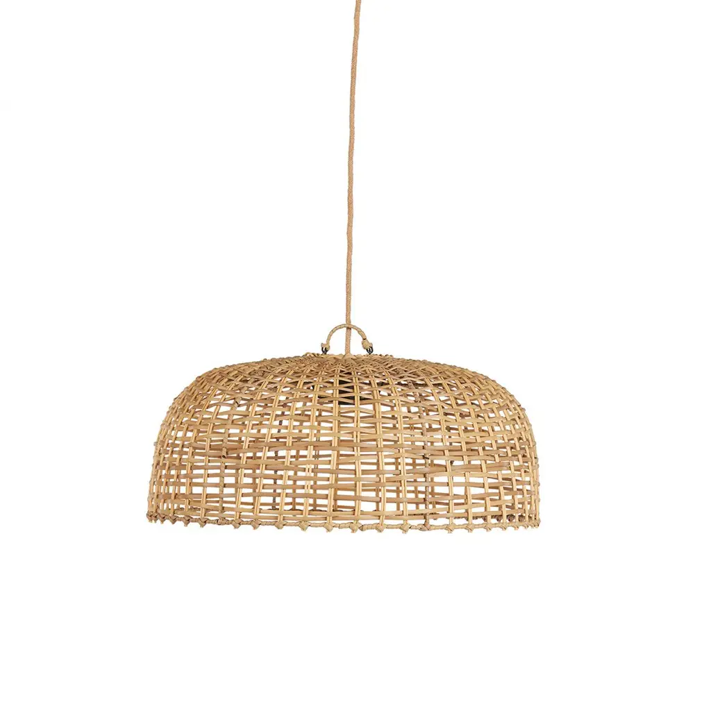 The Cloche Pendant - Φυσικό Ρατάν - 60 x 60 x 27 cm