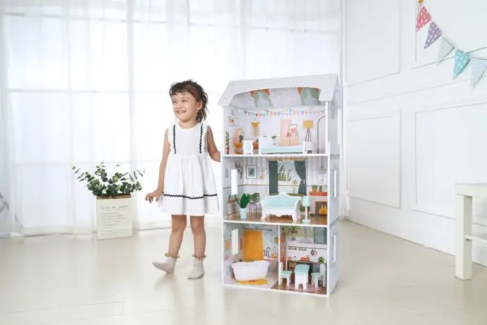 Ξύλινο κουκλόσπιτο Gerardo's Toys Luna με LED φώτα