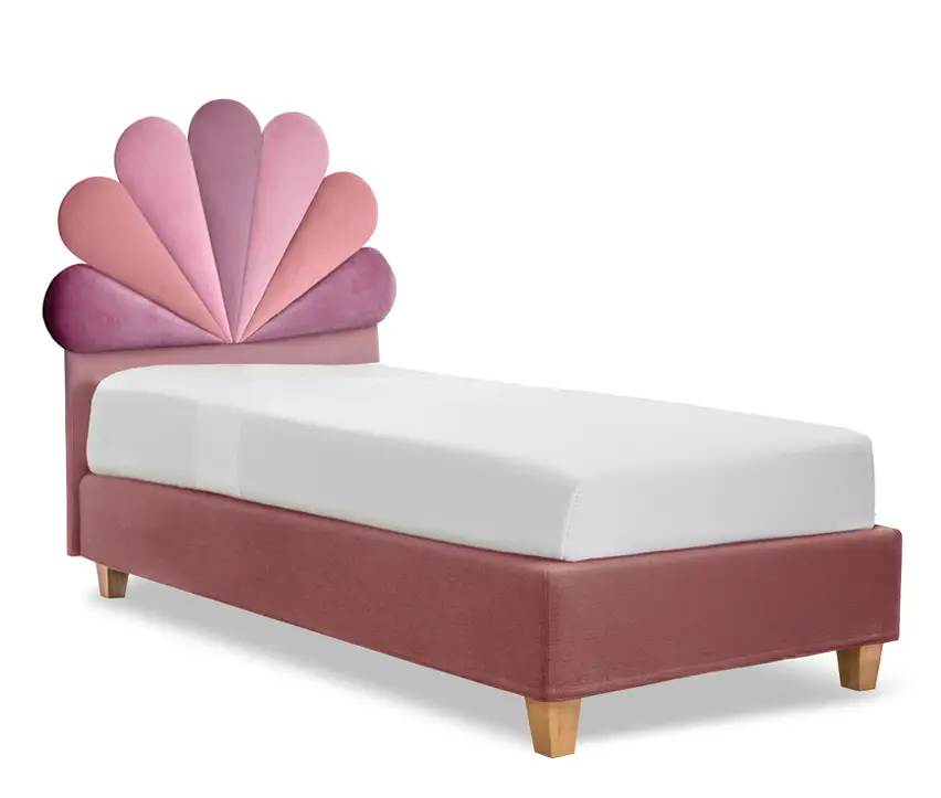 BlueBear Seashell Mermaid Παιδικό Ντυμένο Κρεβάτι (90x200εκ.) - Pink