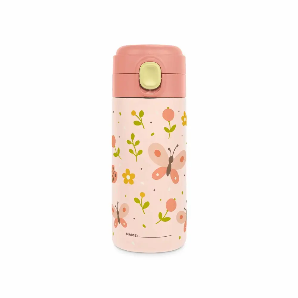 Miniland Παιδικό Ανοξείδωτο Παγούρι Steel Junior Bottle Butterfly - 320 ml - ML89704