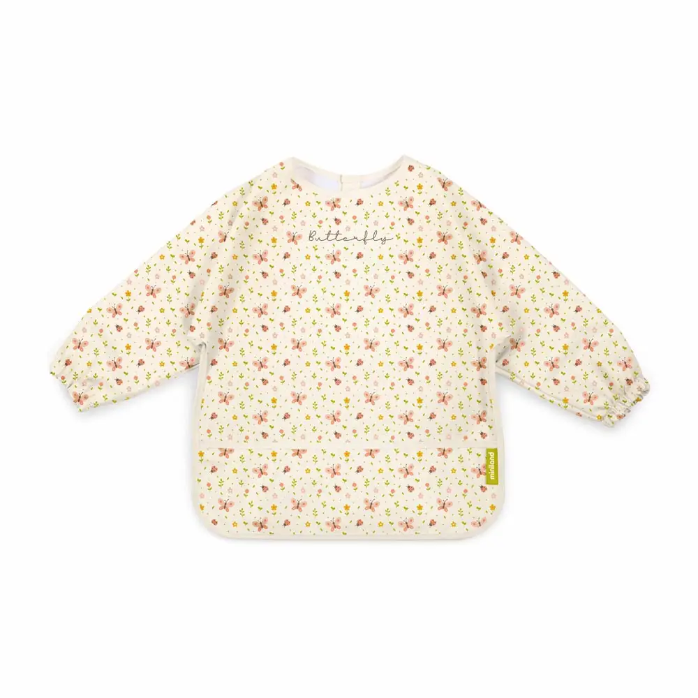 Miniland Βρεφική Σαλιάρα με Μανίκια Soft Biby Butterfly - ML89706