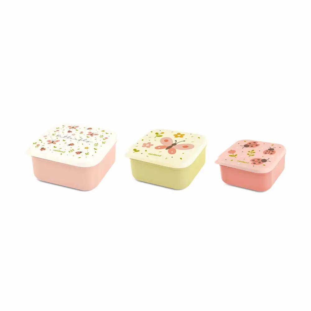 Miniland ML89712 - Σετ Δοχείων Snackbox-3 - Butterfly