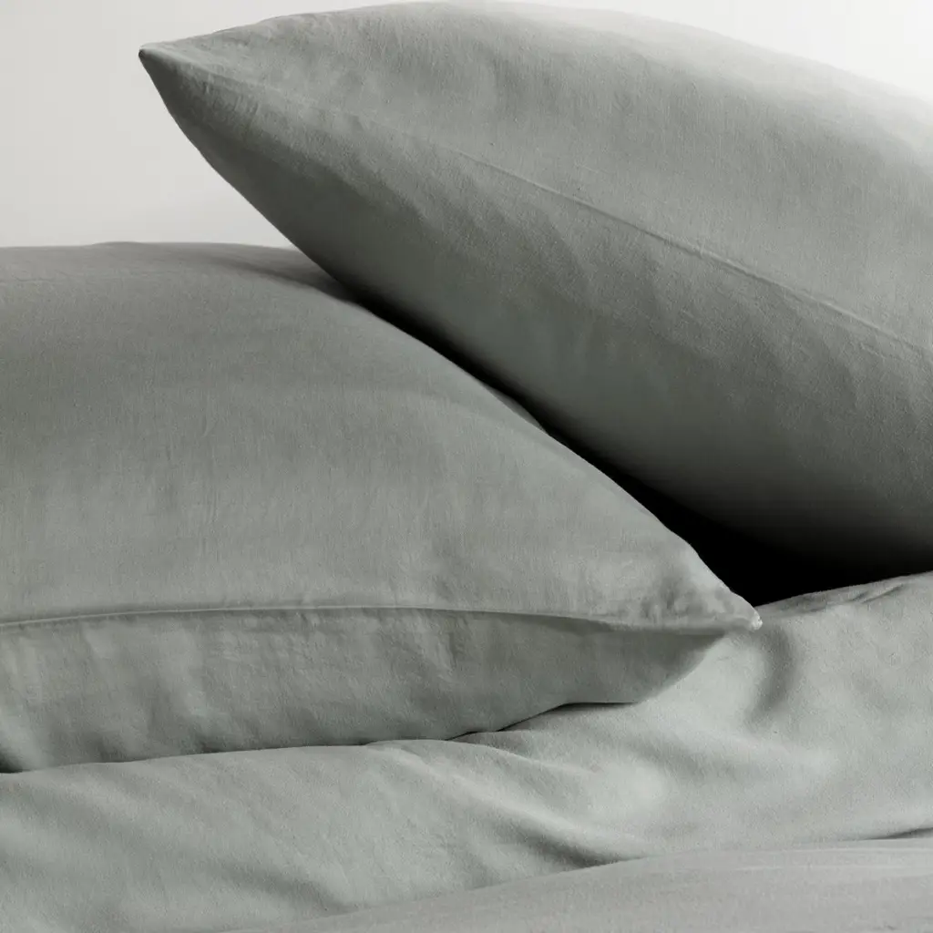 Tencel Satin Σετ παπλωματοθήκης - Sage Green - σατέν 300TC